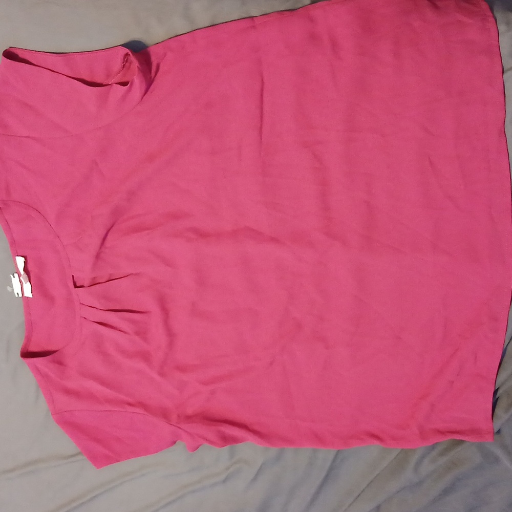 Monday Fun Esther Key Hole Blouse - Magenta